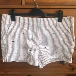Vineyard Vines Seersucker Embroidered Whale Short